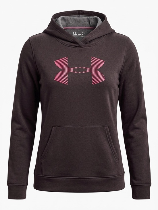 Under Armour Tops - Under Armour Women's Hooded Pullover in Dark Brown with Pink Logo